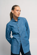 Denim Boyfriend Shirt - Light Blue Denim