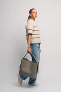 Leata Maxi Leather Bag - Roasted Cashew