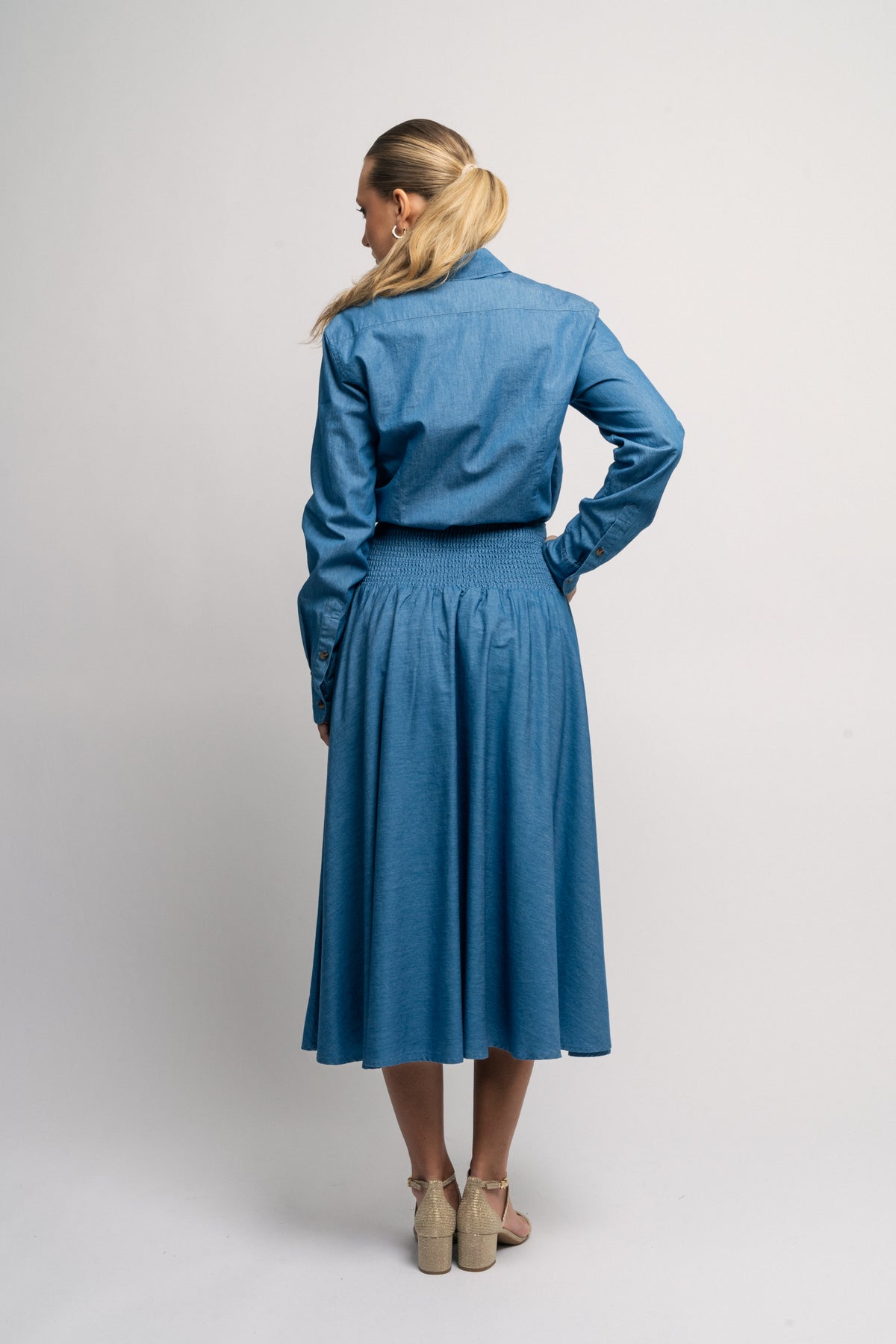 Denim Skirt - Light Blue Denim