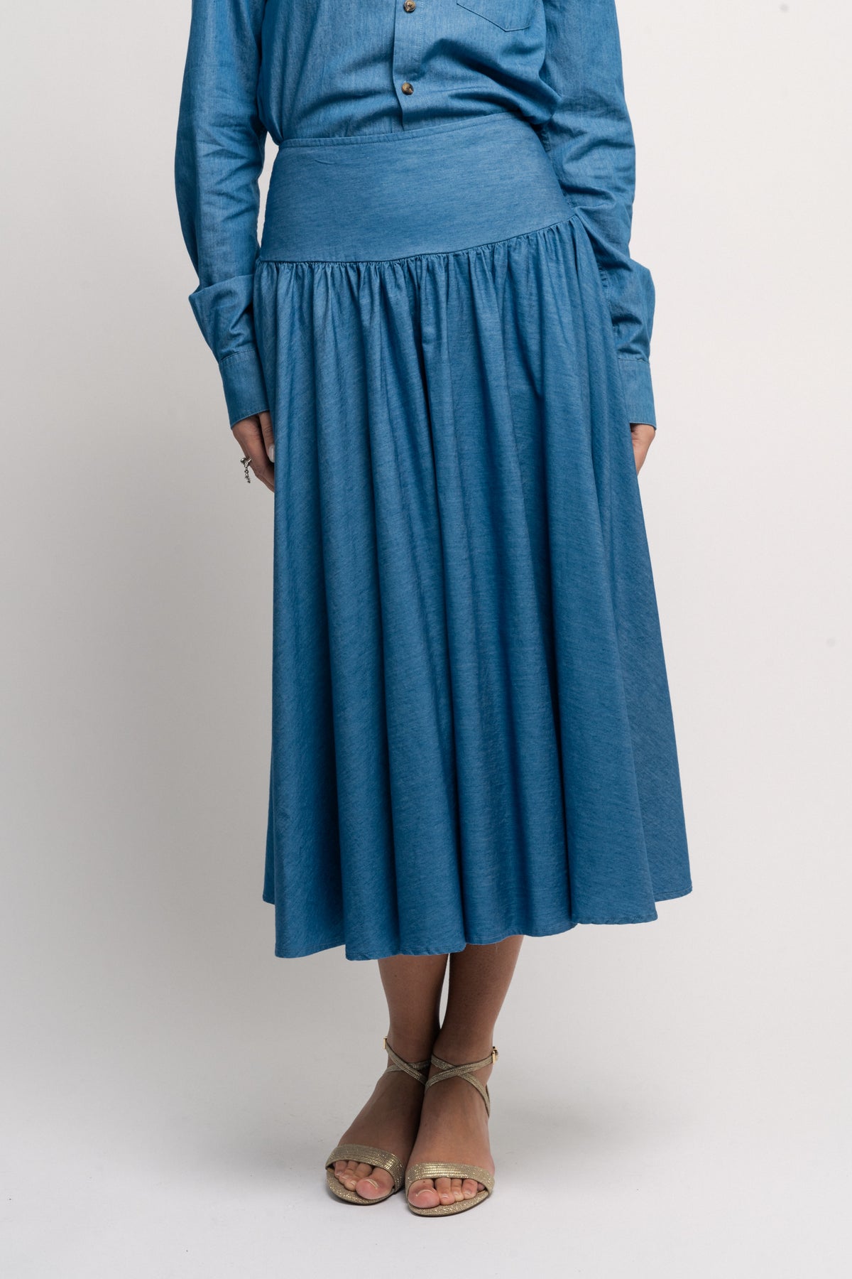 Denim Skirt - Light Blue Denim