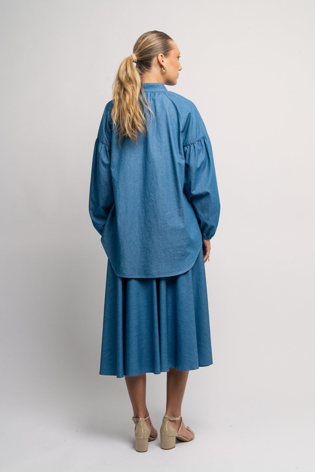 Denim Poem Shirt - Light Blue Denim
