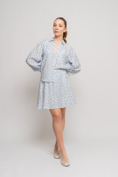 Laurelle Ladonna Shirt Aop - Chamb Blue Flw