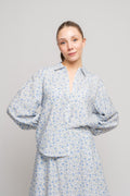 Laurelle Ladonna Shirt Aop - Chamb Blue Flw