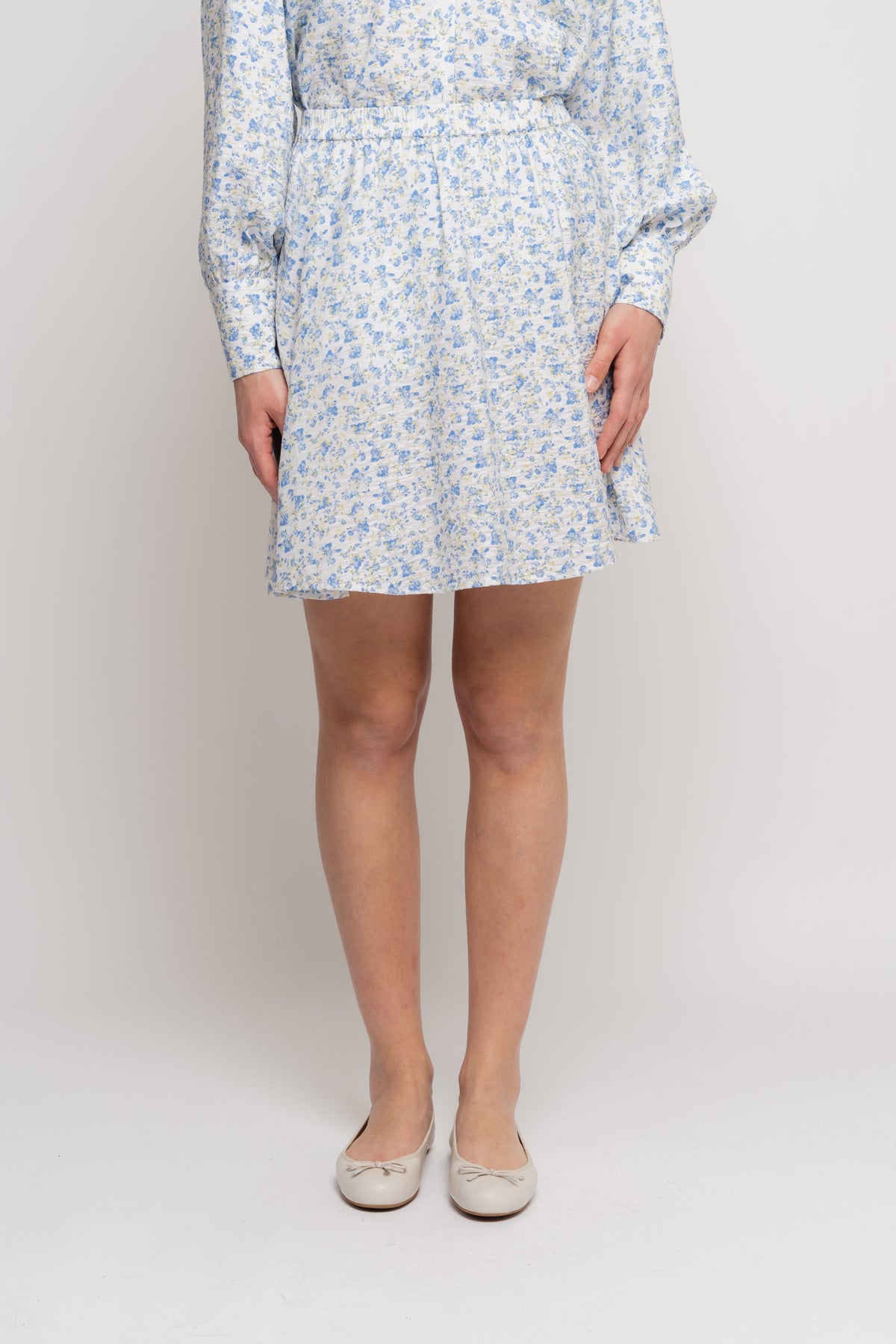 Laurelle Ladonna Skirt Aop - Chamb Blue Flw