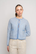 Eliza Nenaya Cardigan Stp - Azurine/V Ice