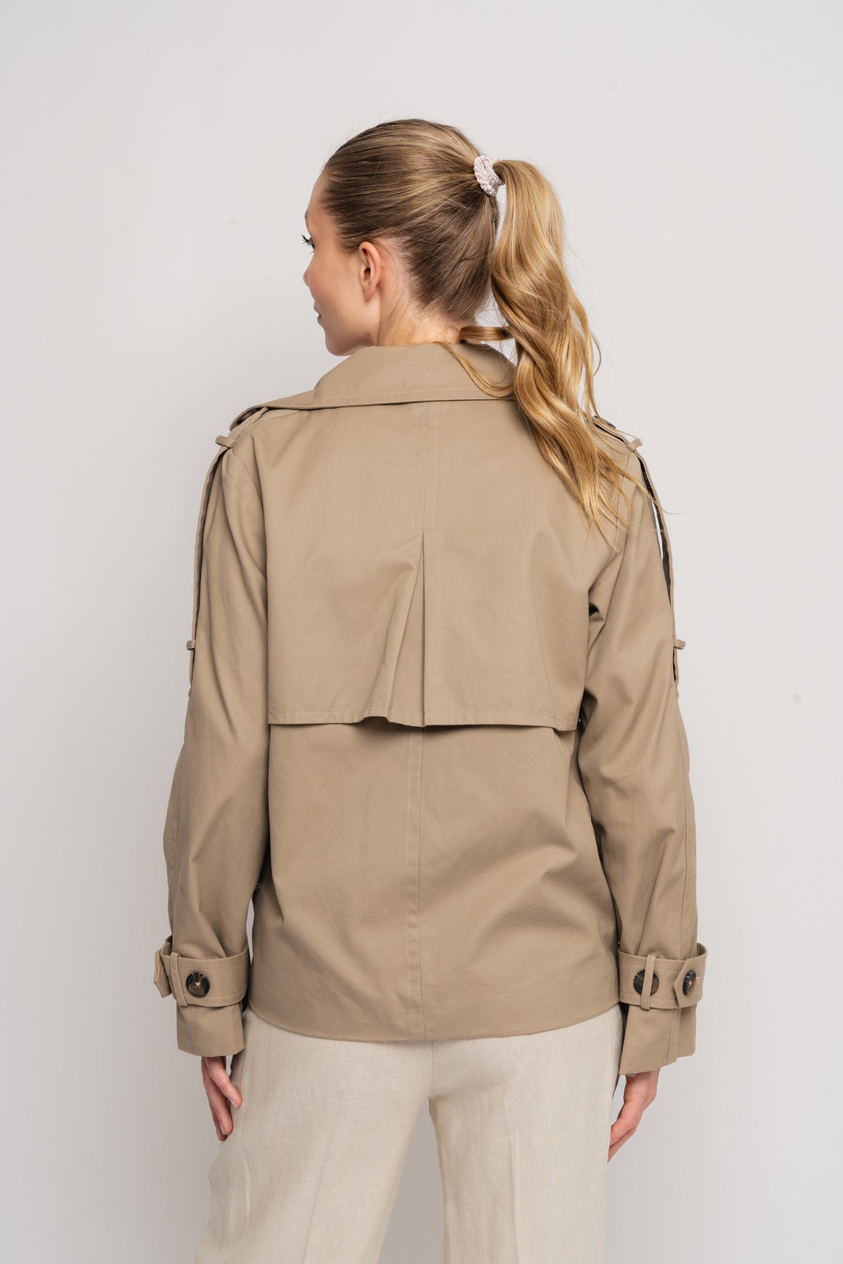 Yasmagda Ls Short Trenchcoat - Savannah Tan