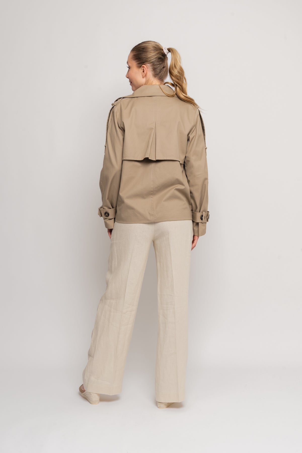Yasmagda Ls Short Trenchcoat - Savannah Tan