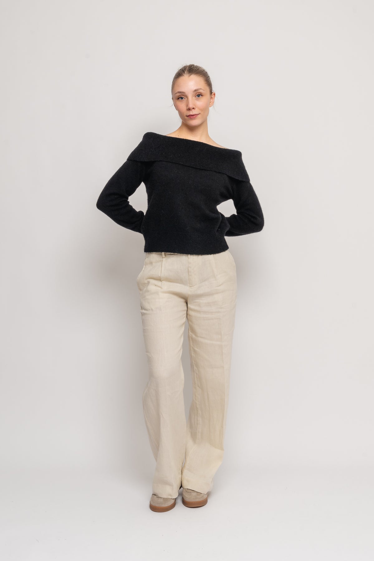 Lulu Off Shoulder Knit - Black