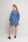 Aino Linen Dress - Jeans Blue