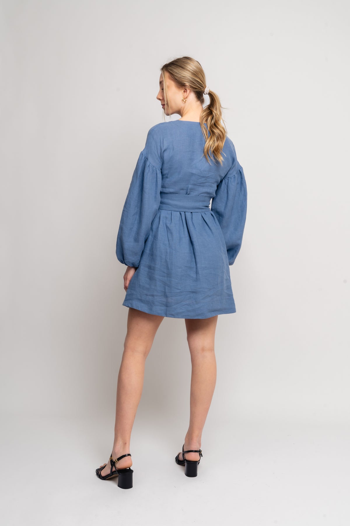 Aino Linen Dress - Jeans Blue