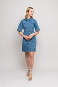 Emmy Ss Midi Denim Dress - Light Blue Denim