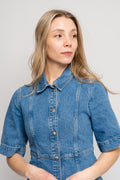 Emmy Ss Midi Denim Dress - Light Blue Denim