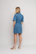 Emmy Ss Midi Denim Dress - Light Blue Denim