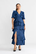 Ainsley Dress Solid - Indigo