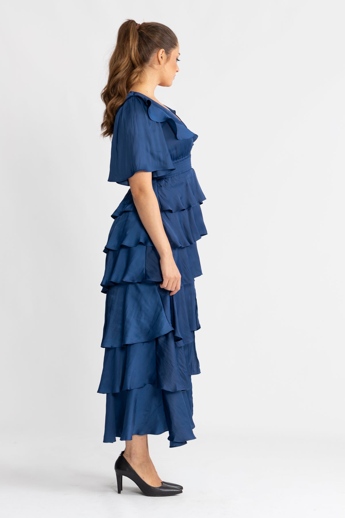 Ainsley Dress Solid - Indigo