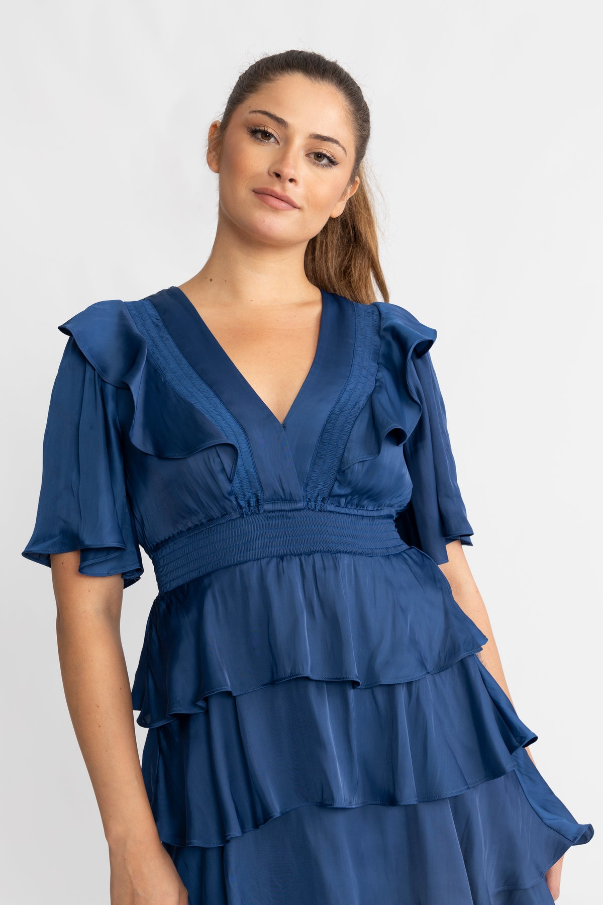Ainsley Dress Solid - Indigo