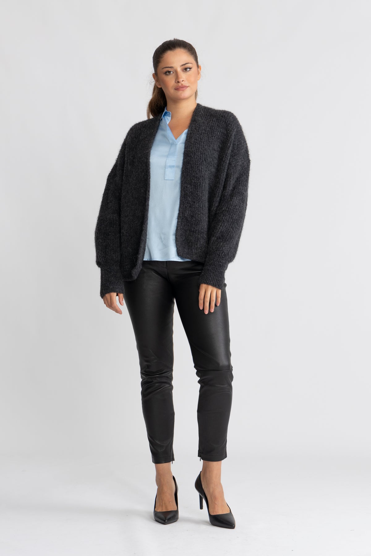 East Cardigan - Anthracite Chine