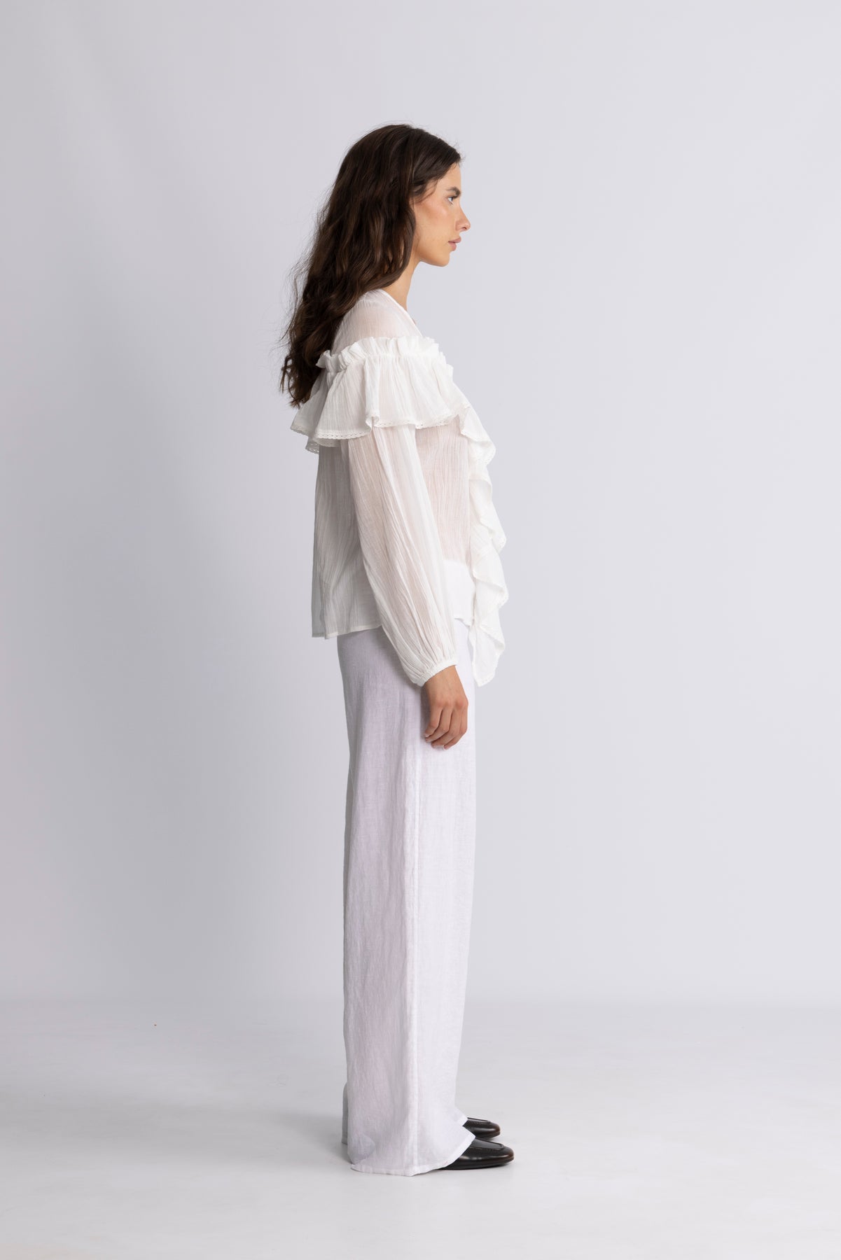 Frill Blus - Offwhite