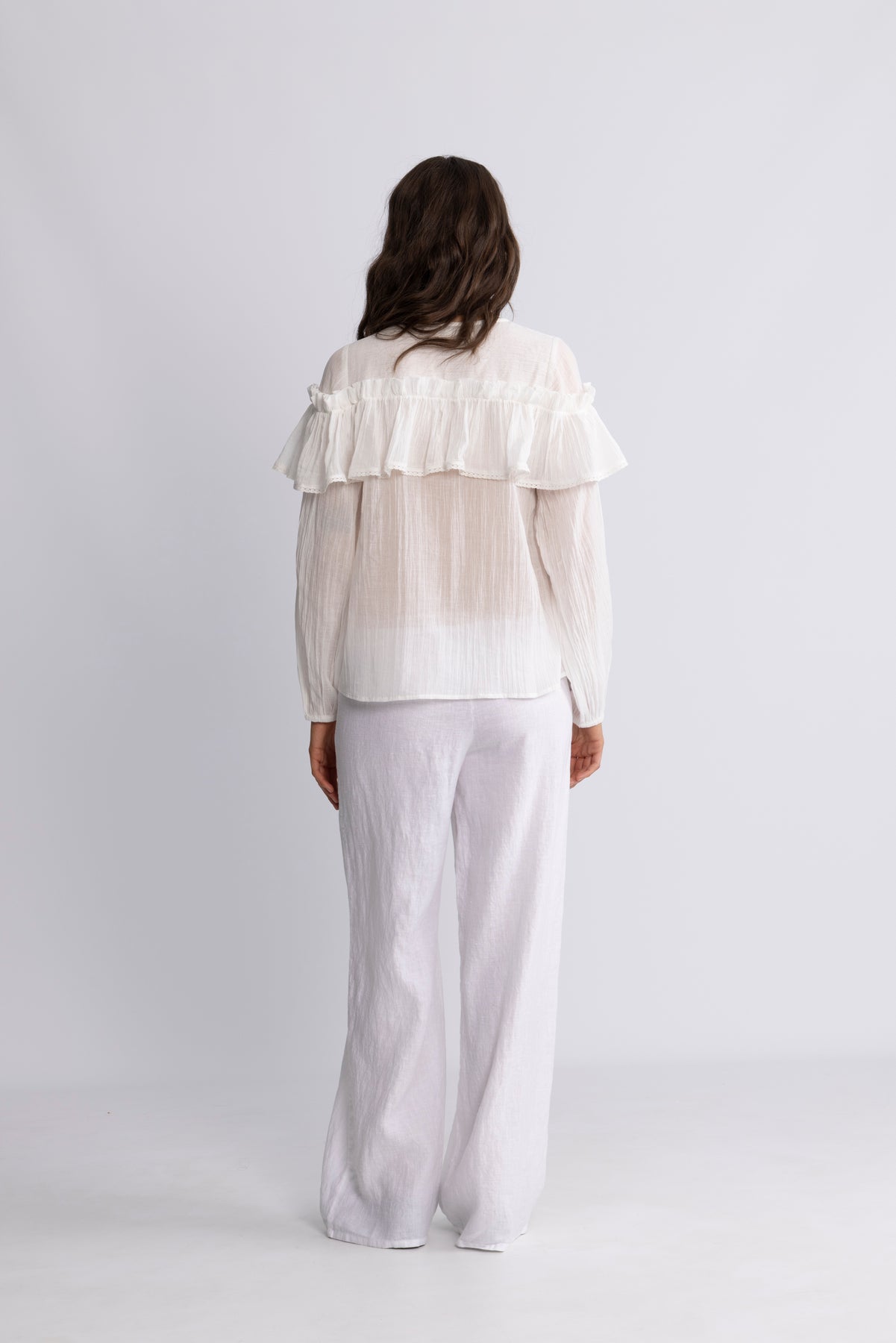 Frill Blus - Offwhite