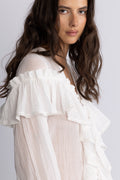 Frill Blus - Offwhite