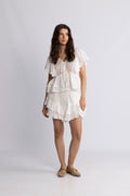 Frill Skirt Shorts - Offwhite