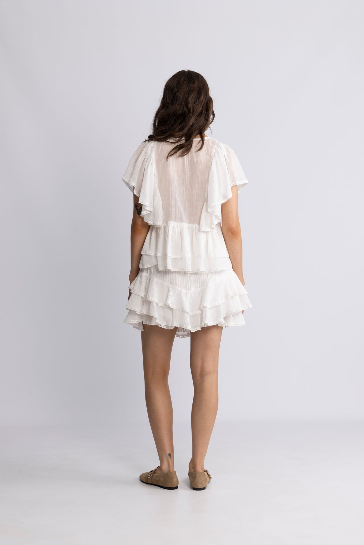 Frill Skirt Shorts - Offwhite