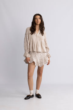 Coco Skirt Shorts - Pearl