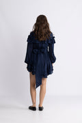 Wow Frill Dress - Mörkblå