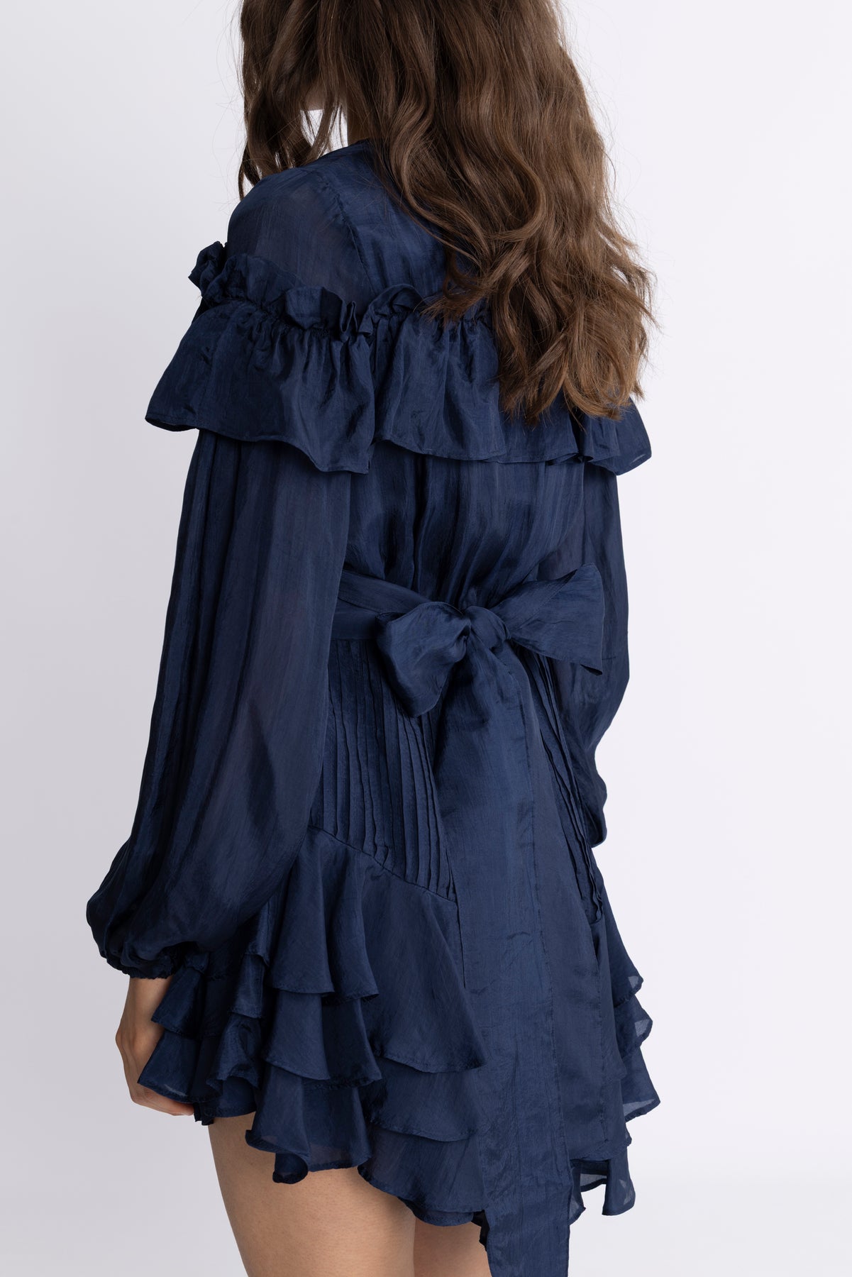 Wow Frill Dress - Mörkblå