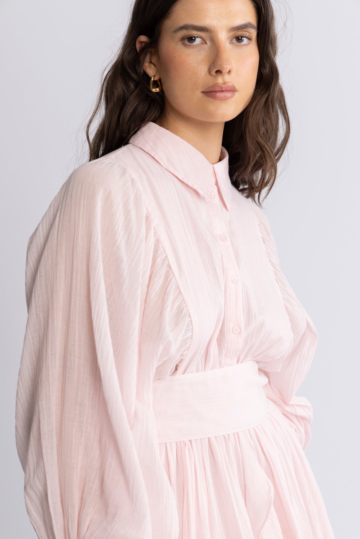 Short Ranch Frill Dress - Ljusrosa
