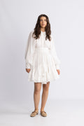 Short Ranch Frill Dress - Offwhite