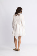 Short Ranch Frill Dress - Offwhite