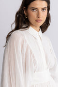 Short Ranch Frill Dress - Offwhite
