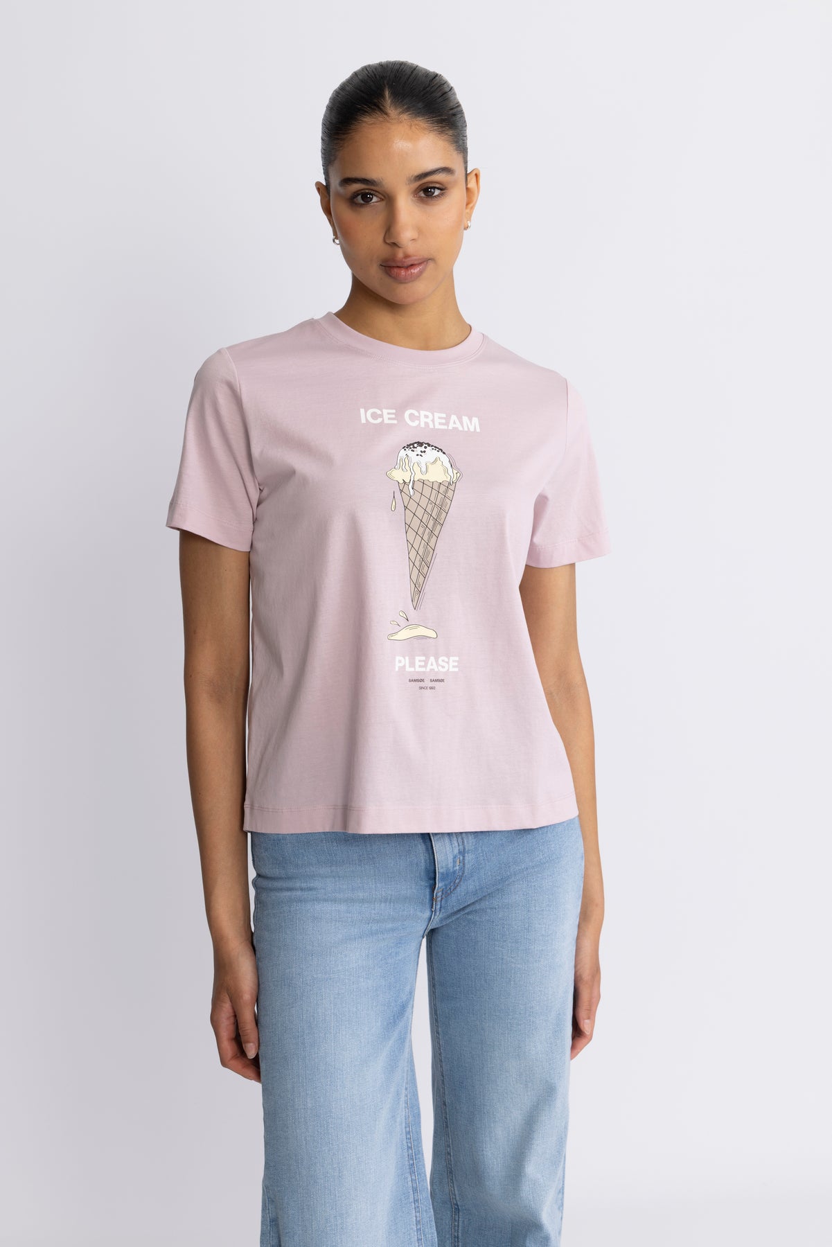 Sacamino Ss T-Shirt - Ice Egret