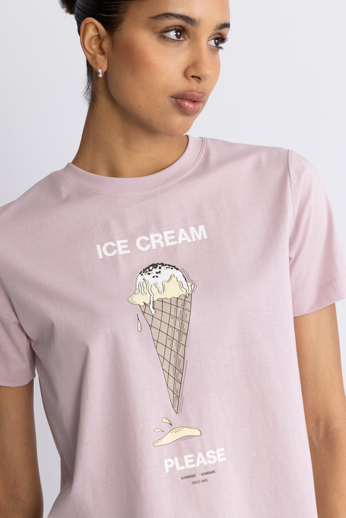 Sacamino Ss T-Shirt - Ice Egret