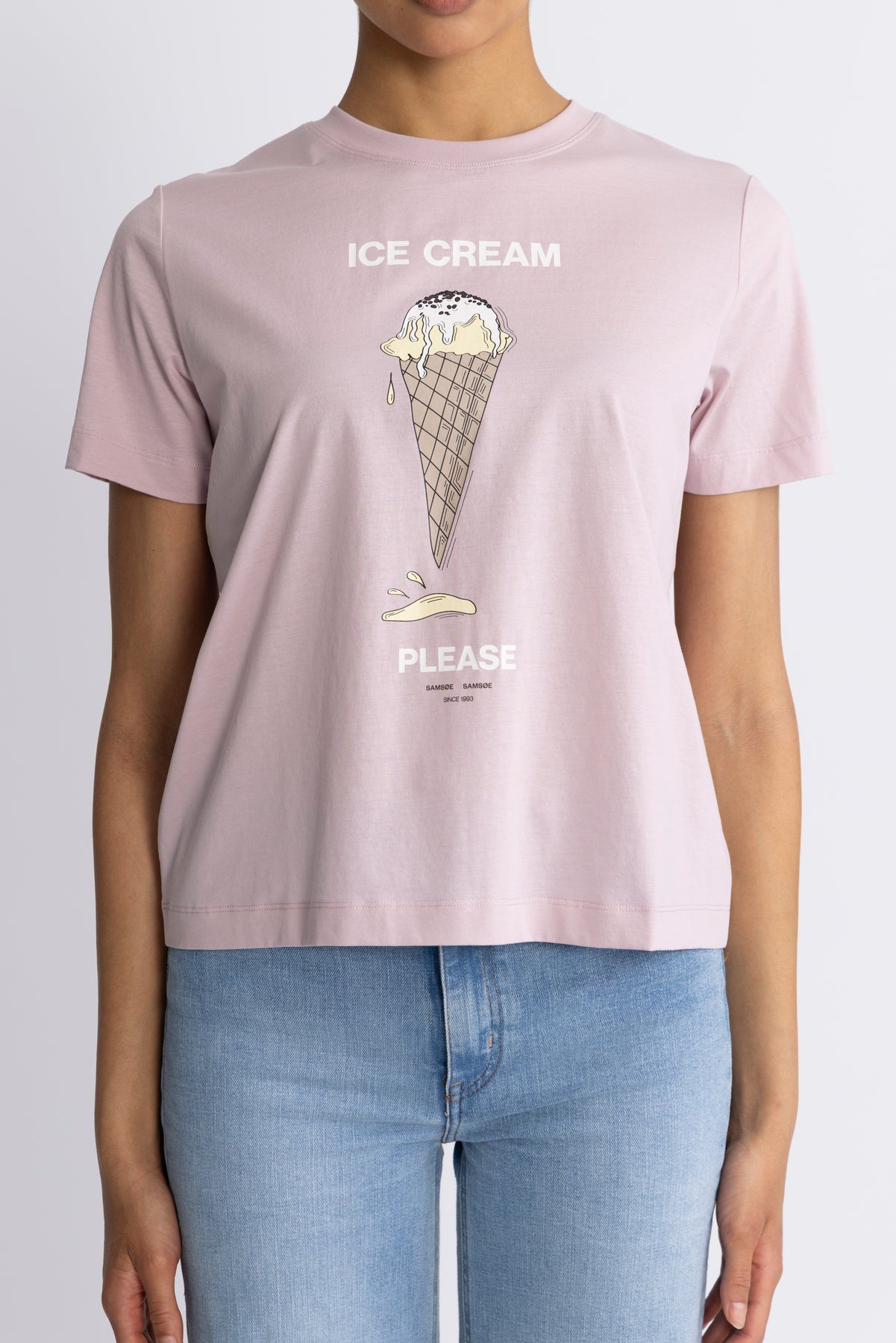 Sacamino Ss T-Shirt - Ice Egret