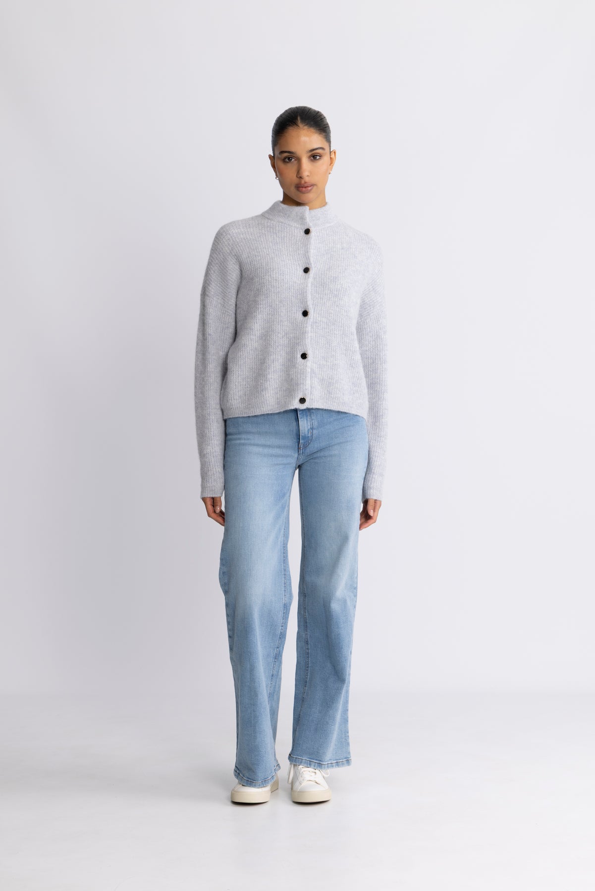 AlphaGZ Short Cardigan - Grey Dawn Melange