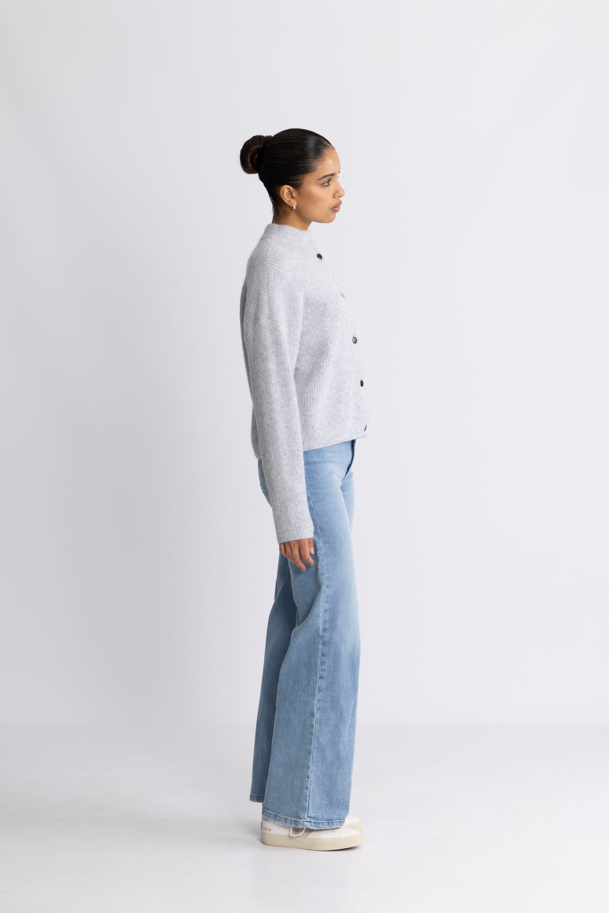 AlphaGZ Short Cardigan - Grey Dawn Melange