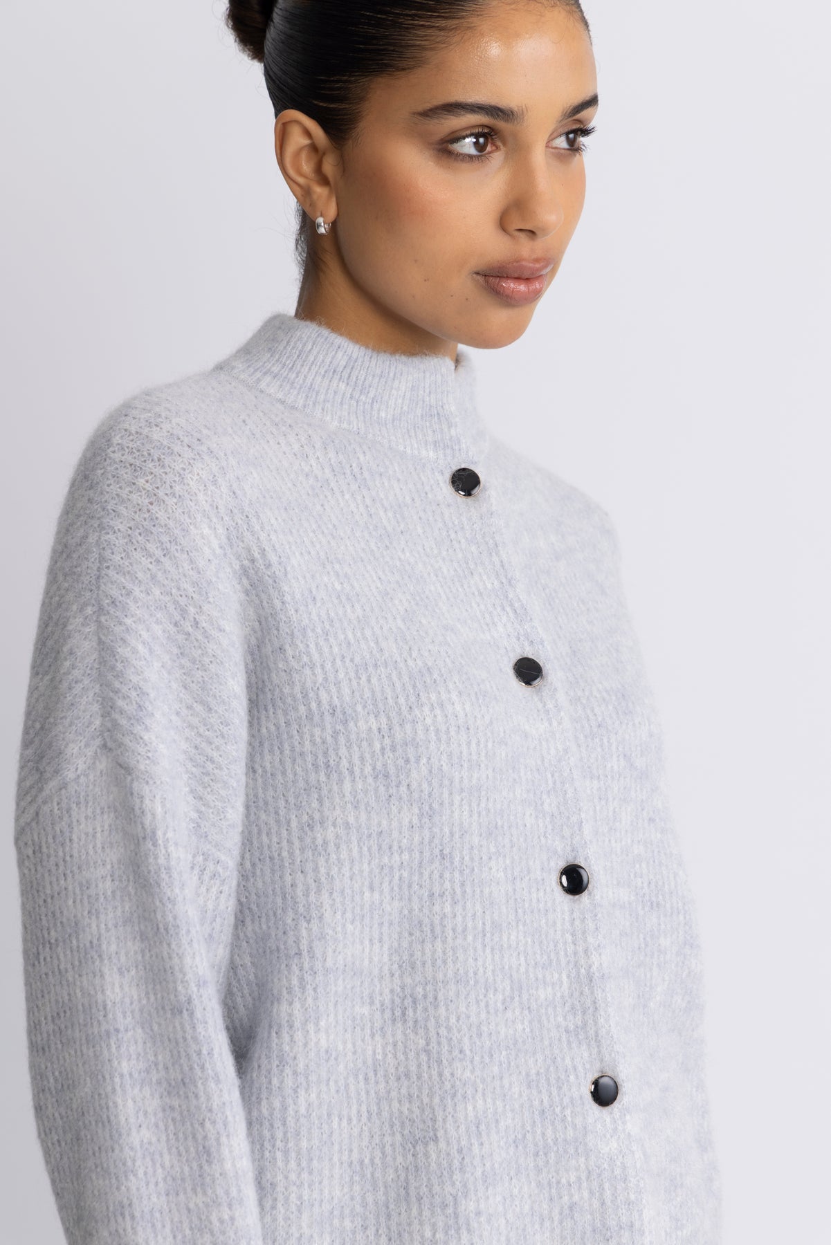 AlphaGZ Short Cardigan - Grey Dawn Melange