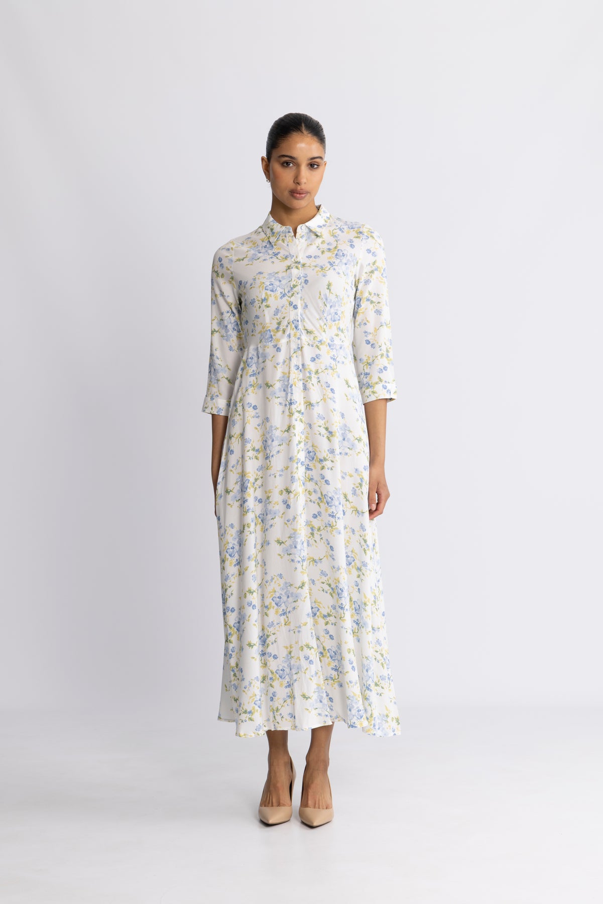 Y.A.S Yassavanna Long Shirt Dress - Star White
