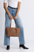 Michael Kors Md Ew Tz Tote - Luggage