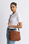 Suede Fraya Small Bag - Brown Tortoise Shell