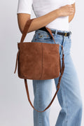 Suede Fraya Small Bag - Brown Tortoise Shell