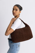 Big Dandy Braided Suede - Mörkbrun med guld