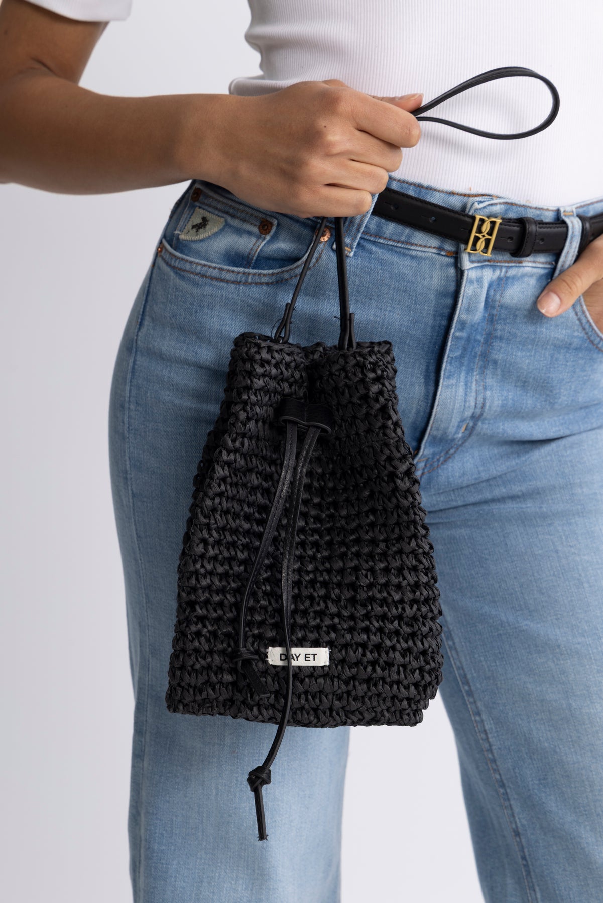 Day Straw Bucket - Svart