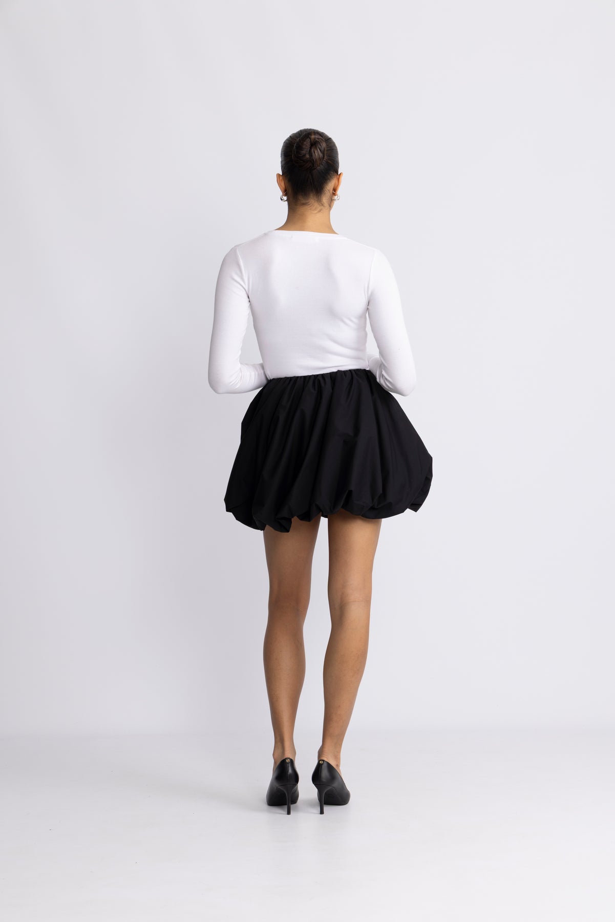 Mini Balloon Skirt - Svart