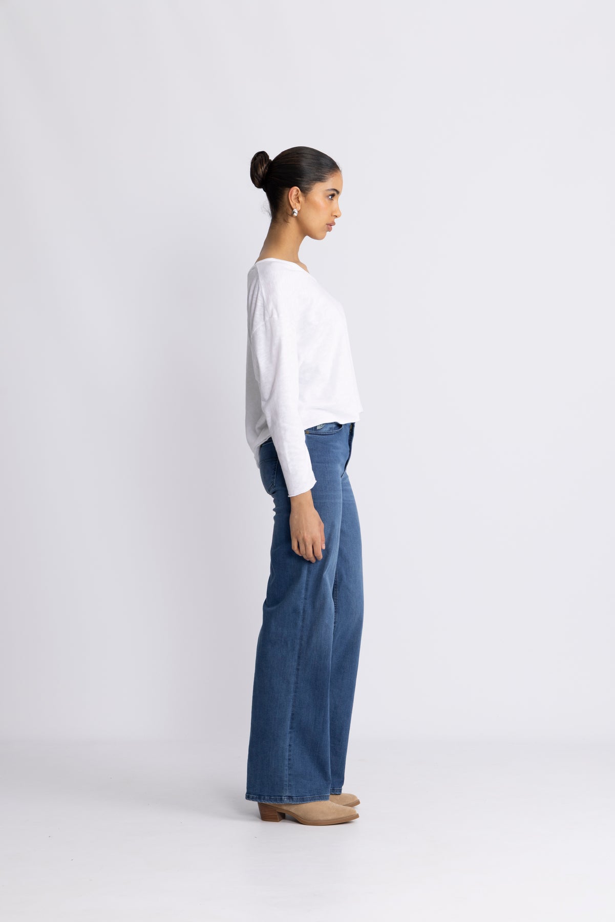 Sonoma Longsleeve V Neck - Vit