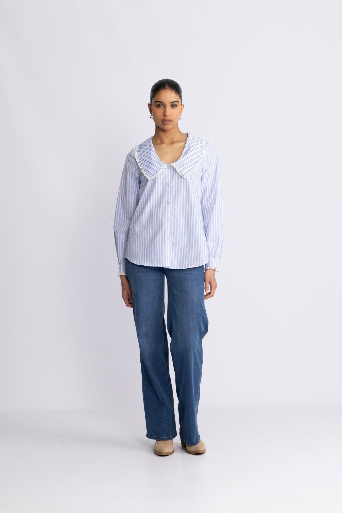 Sarah Shirt - Blårandig