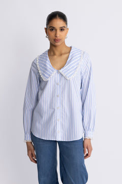 Sarah Shirt - Blue Stripe