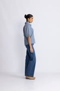 Co'Couture Dottiecc SS Blus - Dusty Blue
